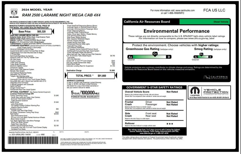 Used 2024 White Ram Laramie image 8