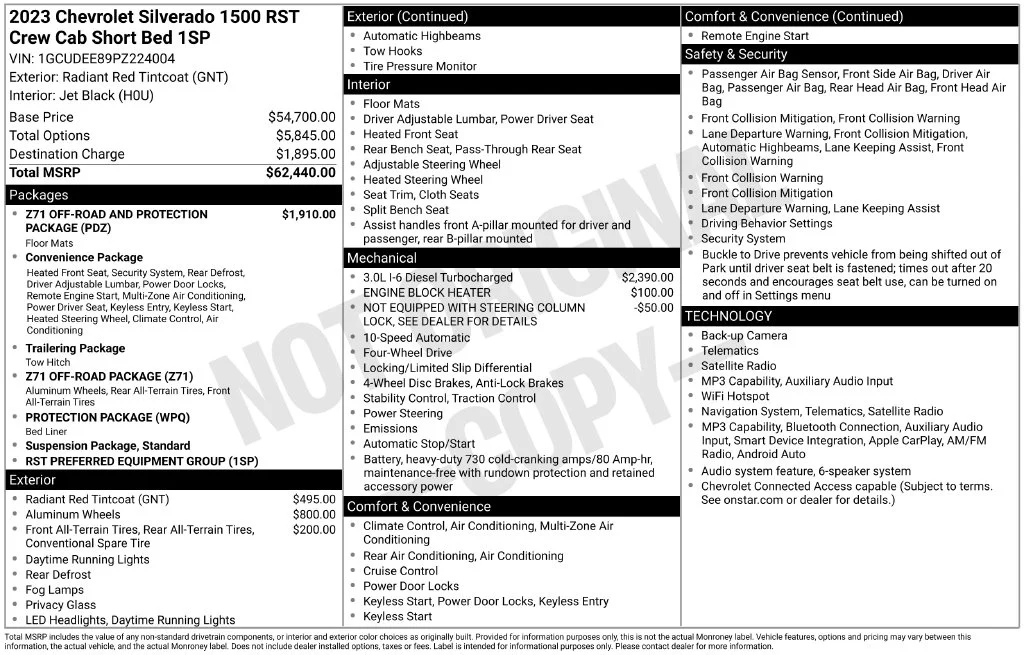 Used 2023 Red Chevrolet RST image 2