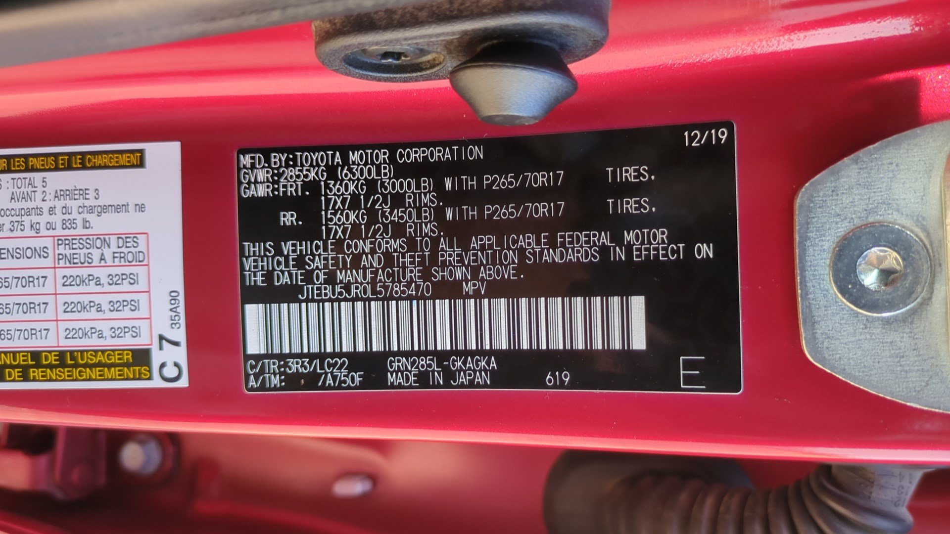 Certified Used 2020 Barcelona Red Metallic Toyota SR5 image 34