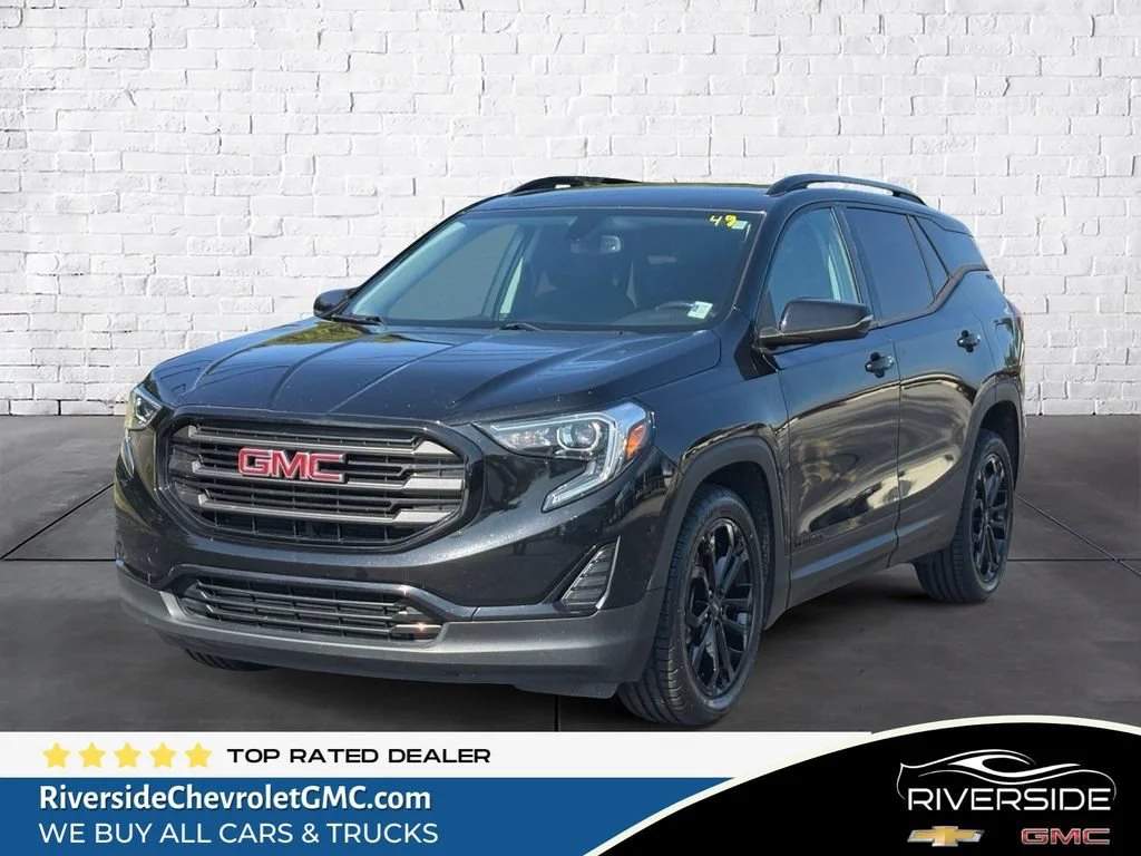 Used 2019 EBONY TWILIGHT METALLIC GMC SLE image 1