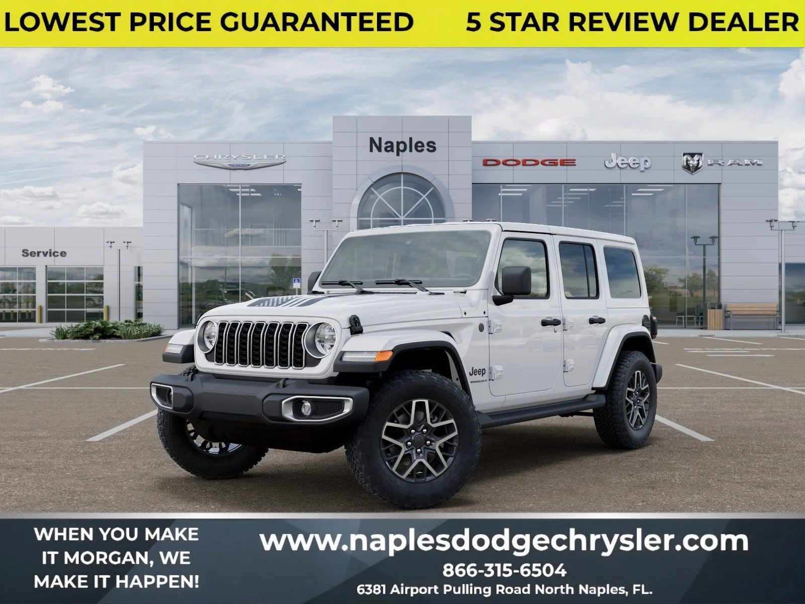 New 2027 Bright White Clear-Coat Paint Jeep Sahara image 1