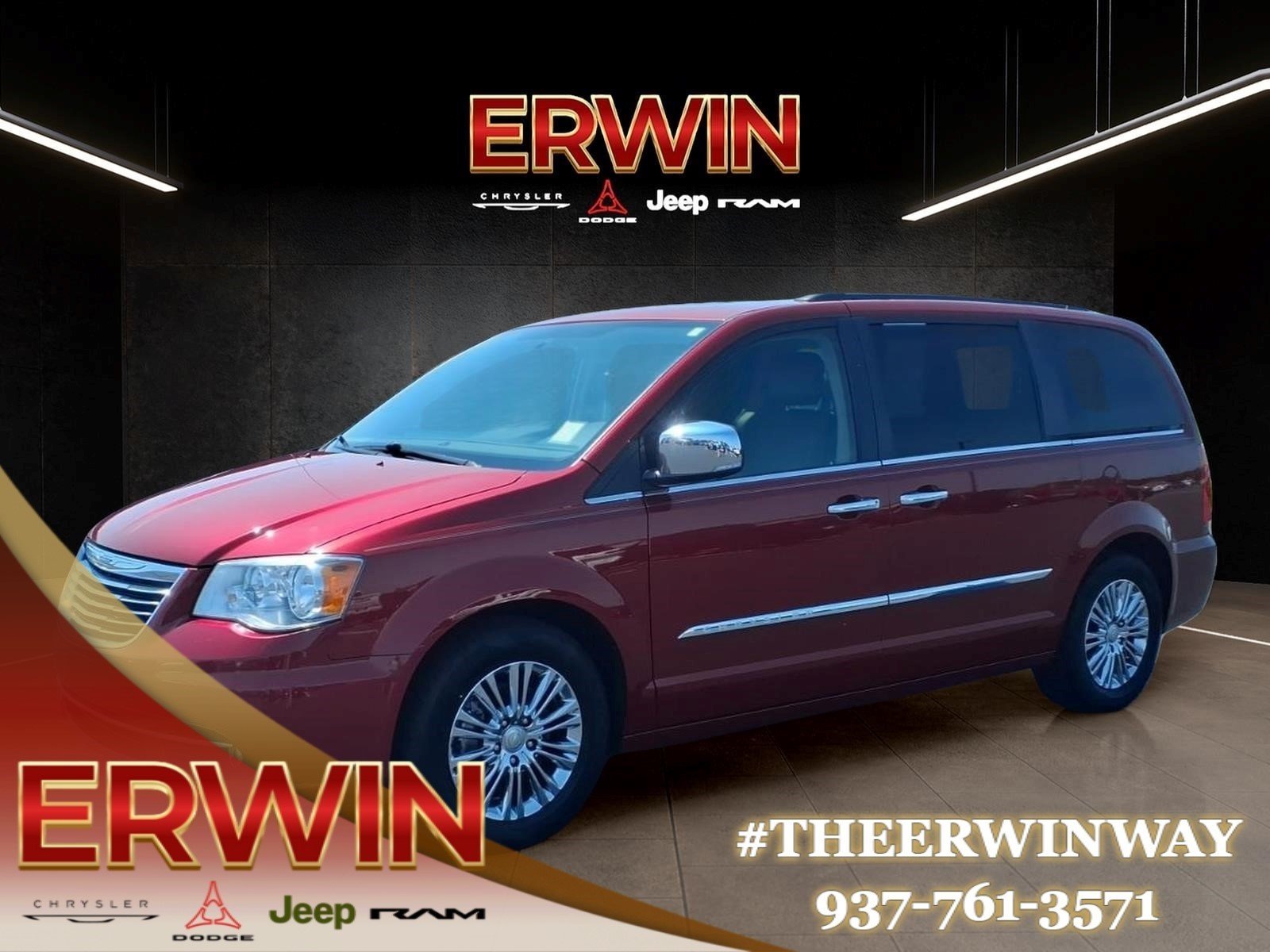 Used 2014 Deep Cherry Red Crystal Pearl Coat Chrysler Touring-L image 3