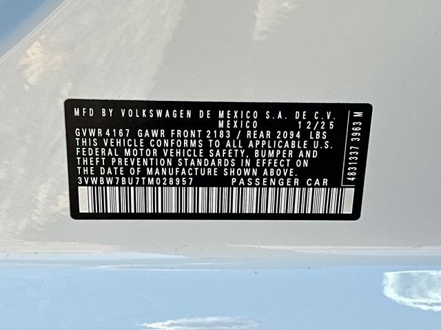 New 2026 White Volkswagen 1.5T Sport image 34