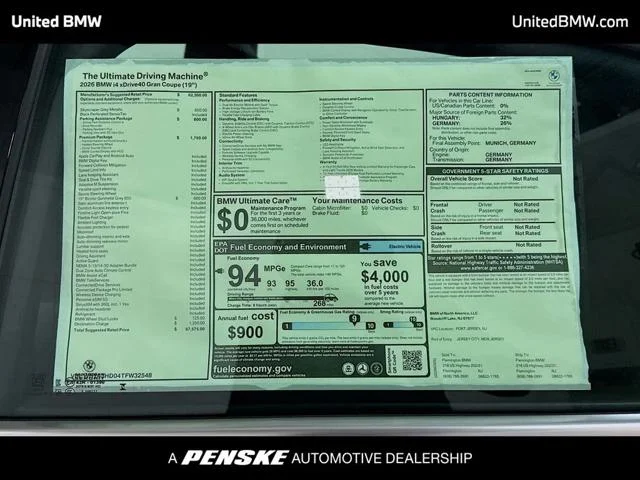 New 2026 Skyscraper Grey Metallic BMW i4 image 15