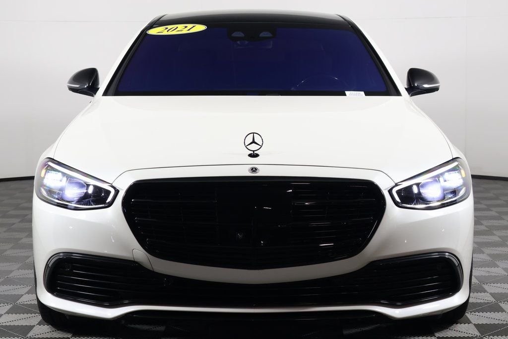 Used 2021 designo Diamond White Mercedes-Benz S 580 image 2