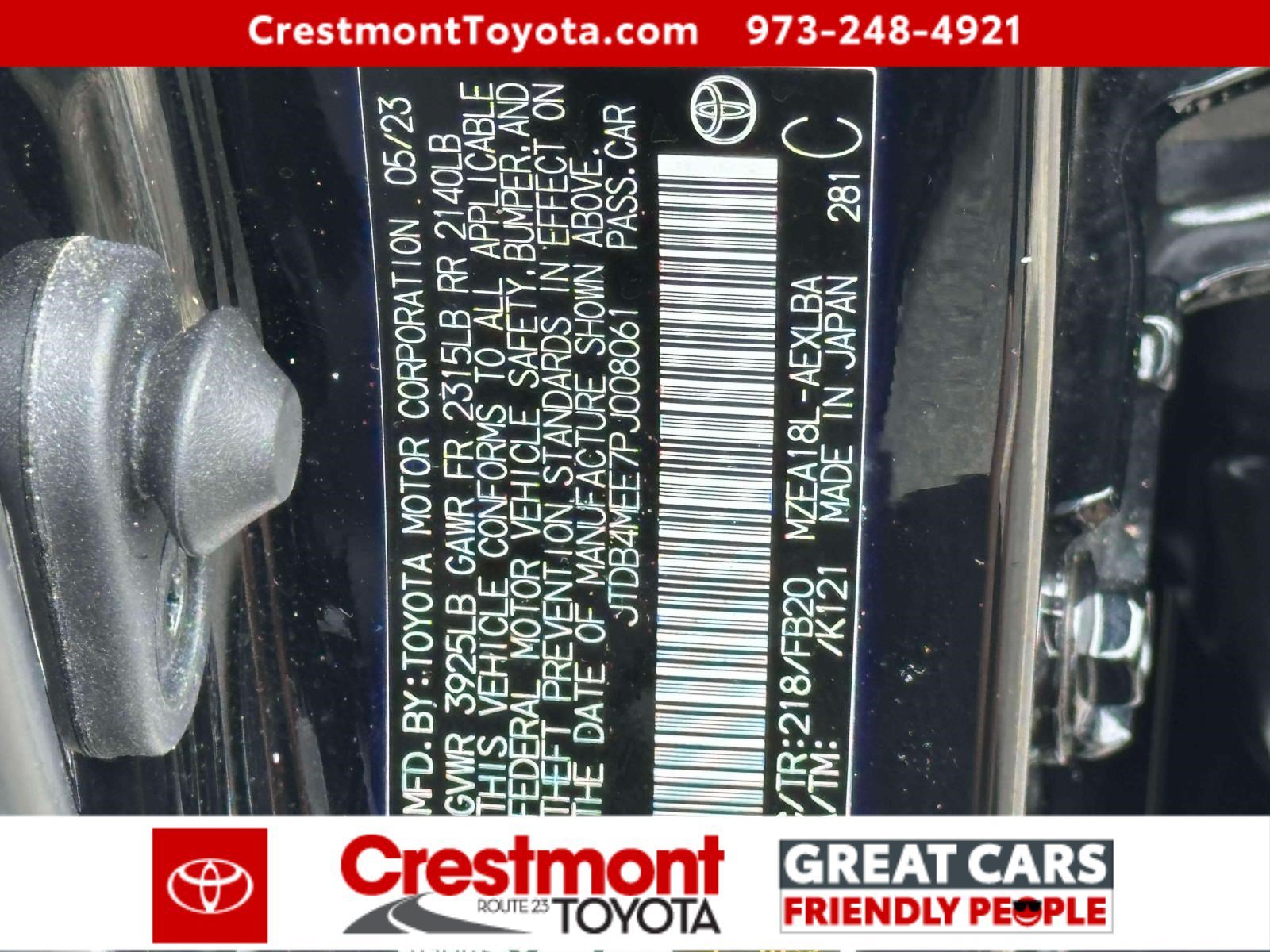 Certified Used 2023 Midnight Black Metallic Toyota LE image 15