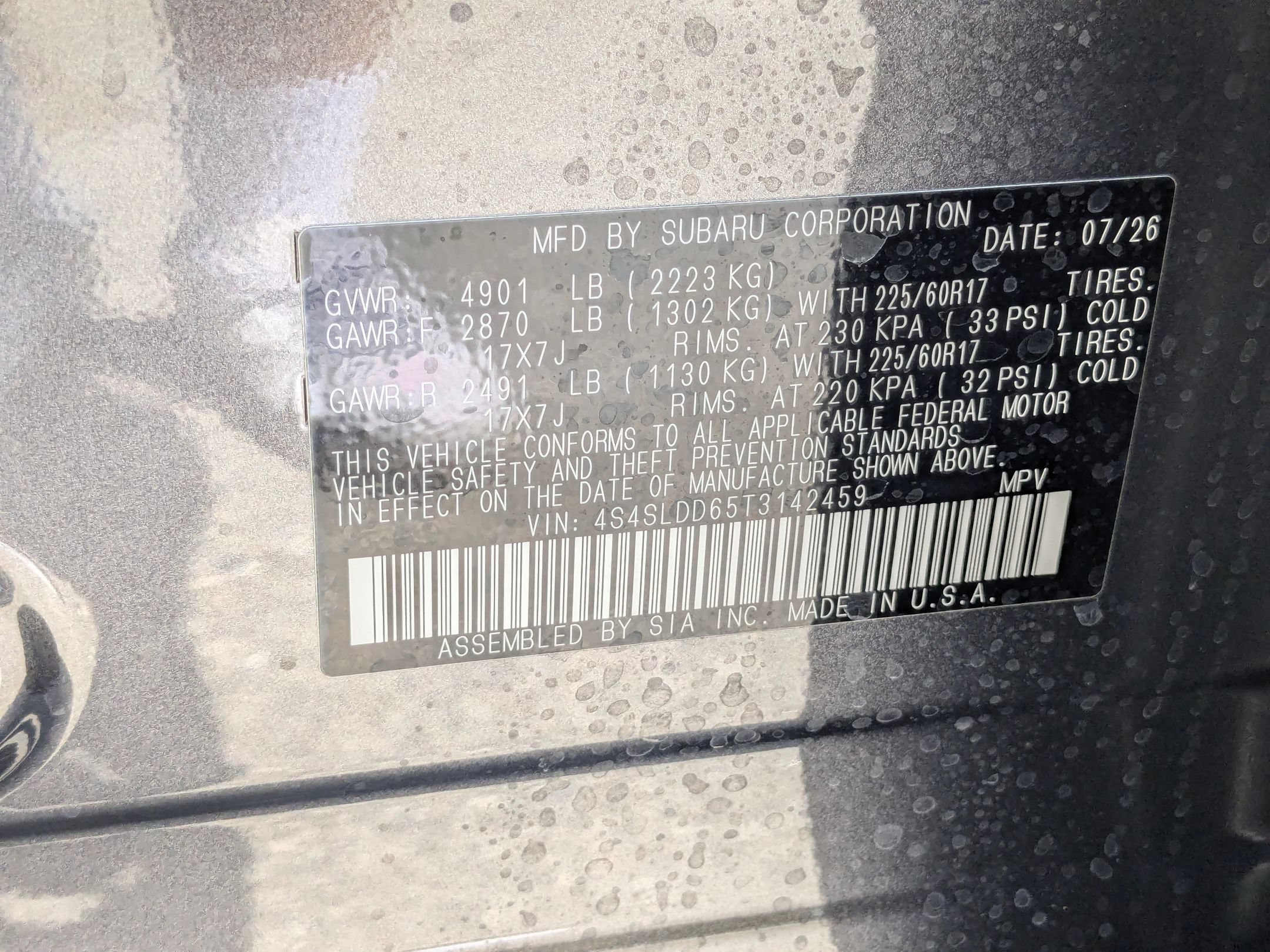 New 2026 MAGNETITE GRAY METALLIC Subaru Premium image 15