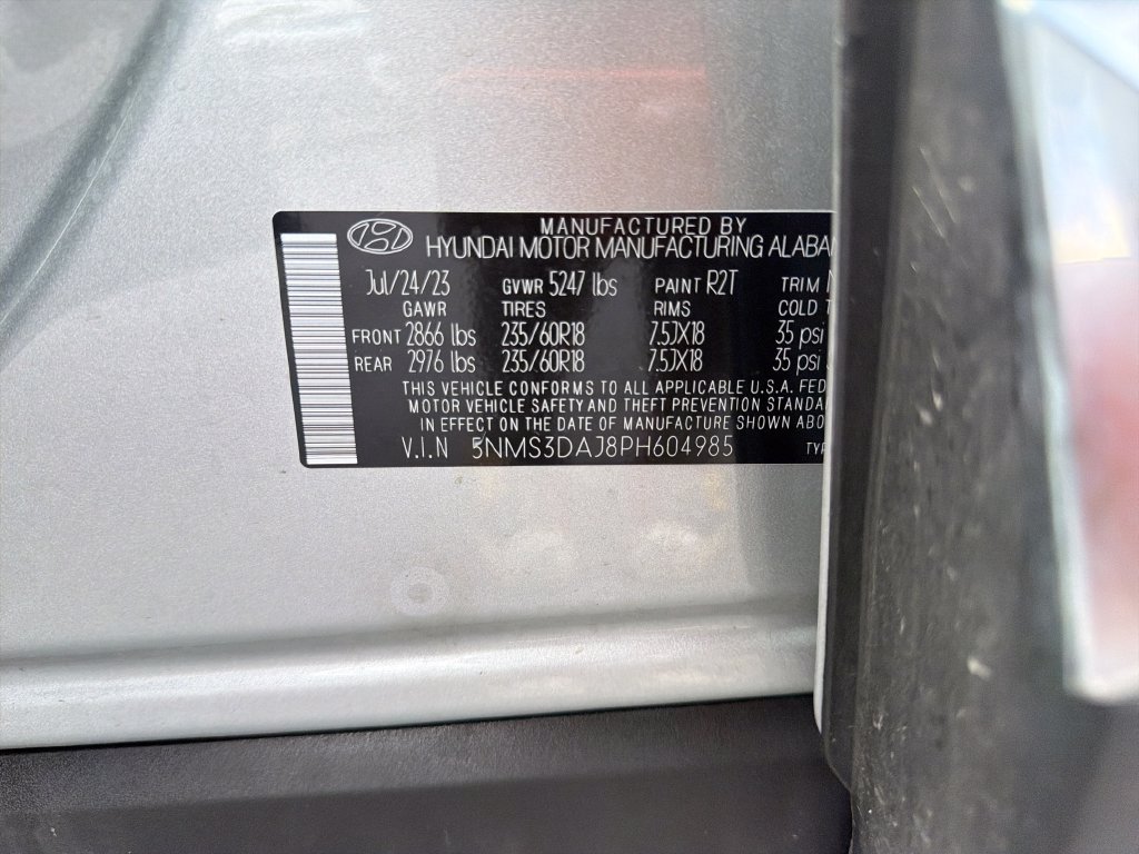 Used 2023 Shimmering Silver Pearl Hyundai SEL image 31