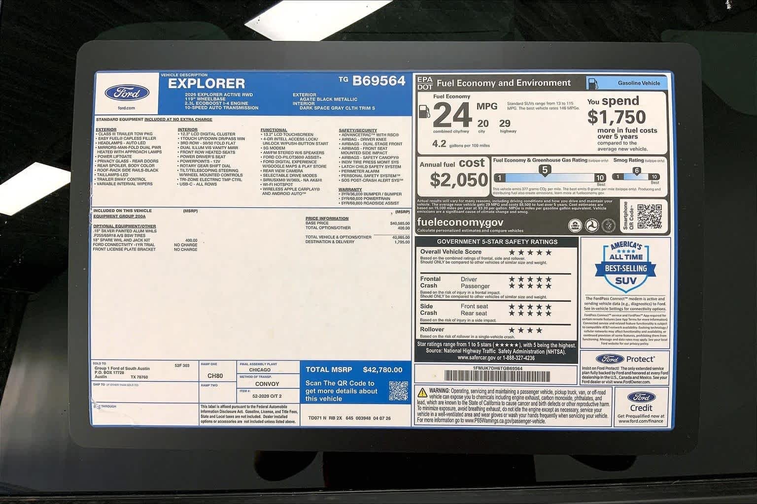 New 2026 Agate Black Metallic Ford Active image 21