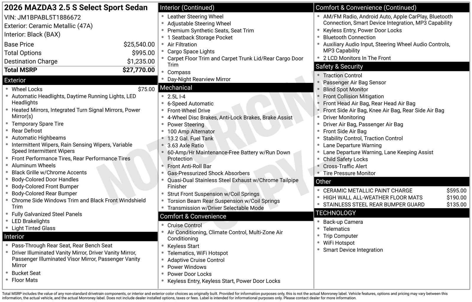 New 2026 Ceramic Metallic Mazda 2.5 S Select Sport image 21