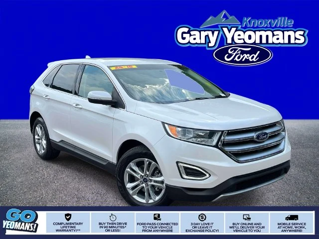 Used 2015 White Platinum Clearcoat Metallic Ford SEL image 1