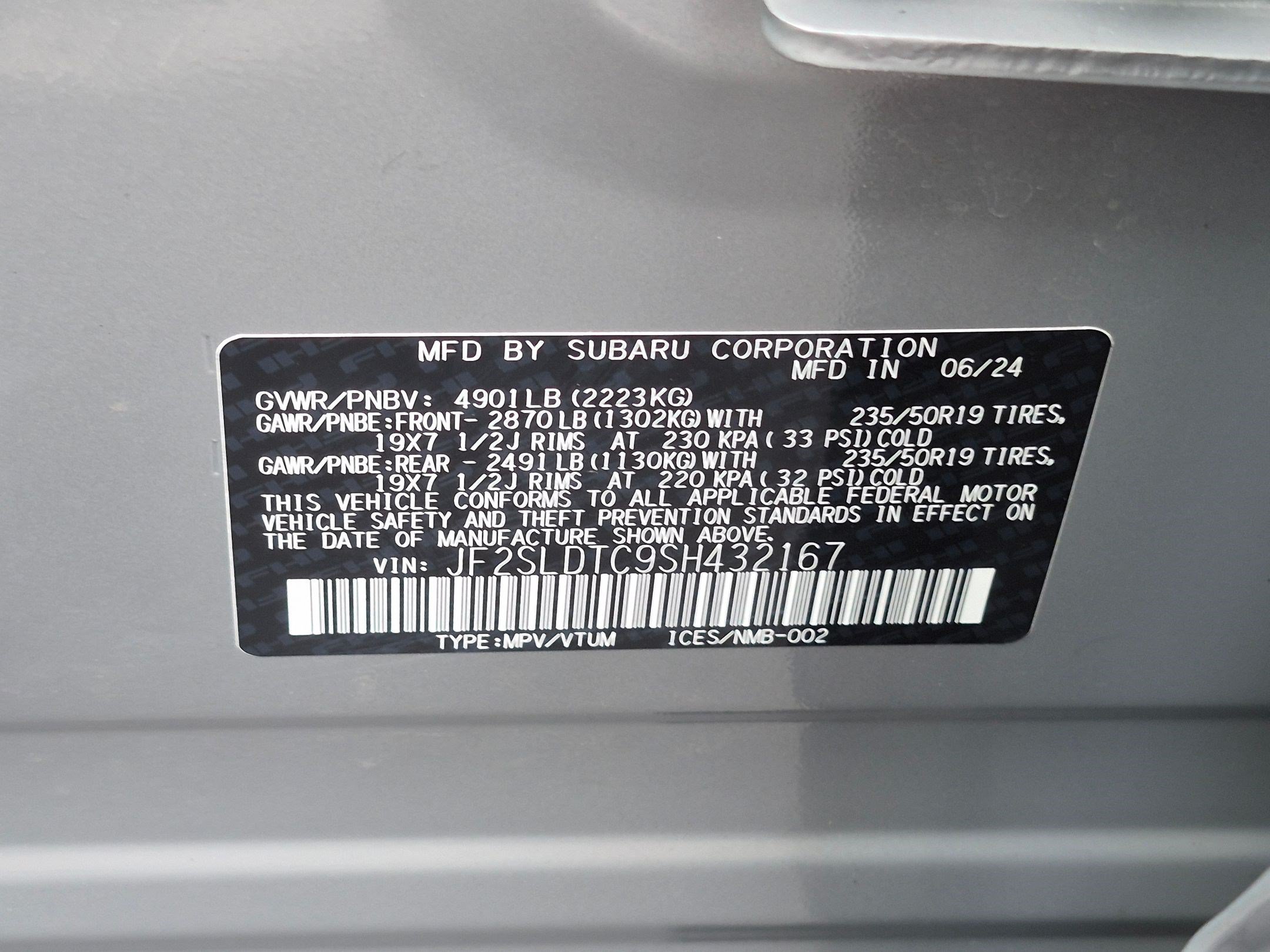 Certified Used 2025 River Rock Pearl Subaru Touring image 34