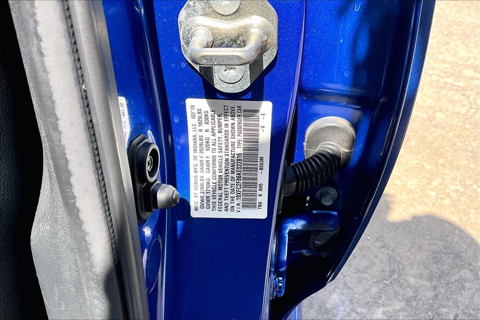 Used 2019 Aegean Blue Metallic Honda Sport image 35