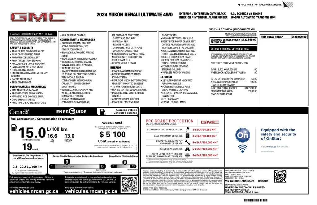 Certified Used 2024 Black GMC Denali Ultimate image 3