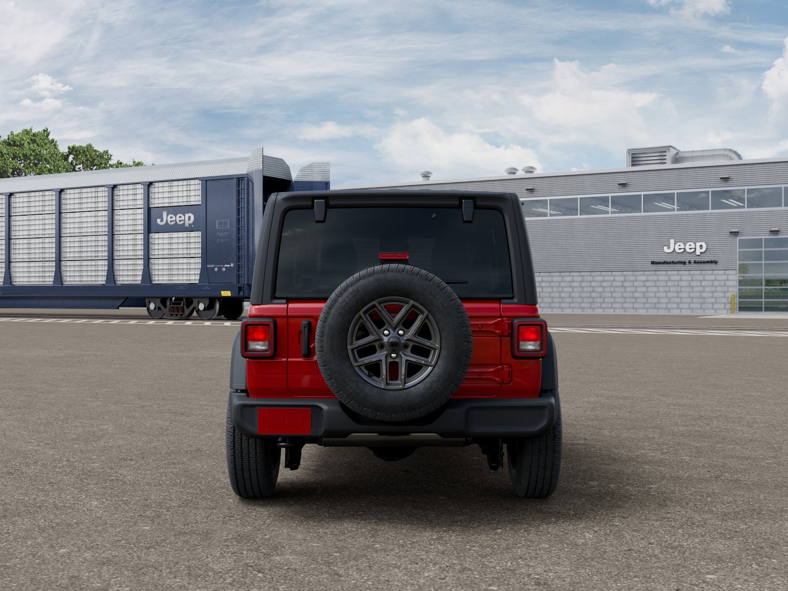 New 2026 Firecracker Red Clear-Coat Exterior Paint Jeep Sport S image 7