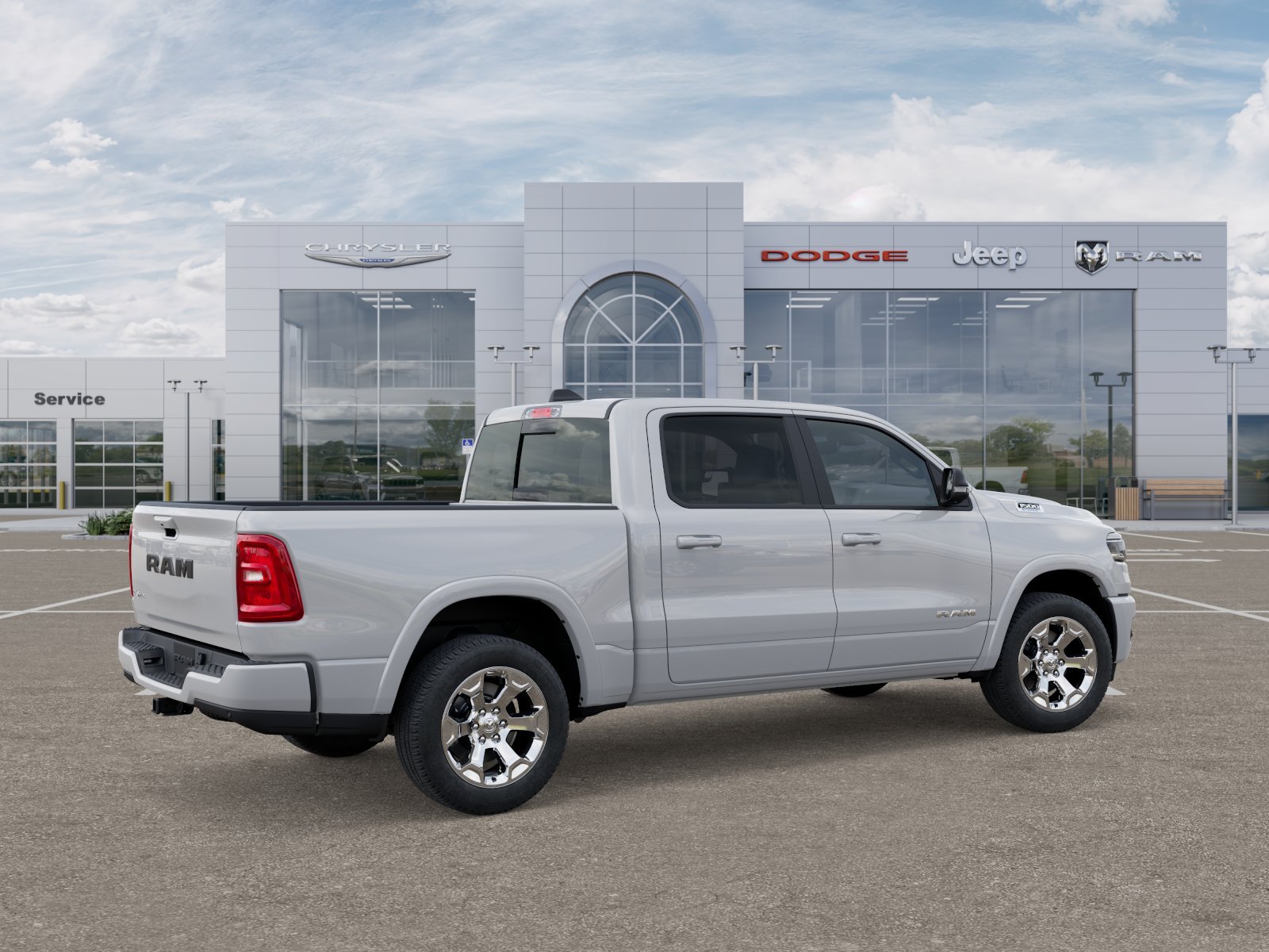 New 2025 Bright White Clear-Coat Exterior Paint RAM Big Horn/Lone Star image 46
