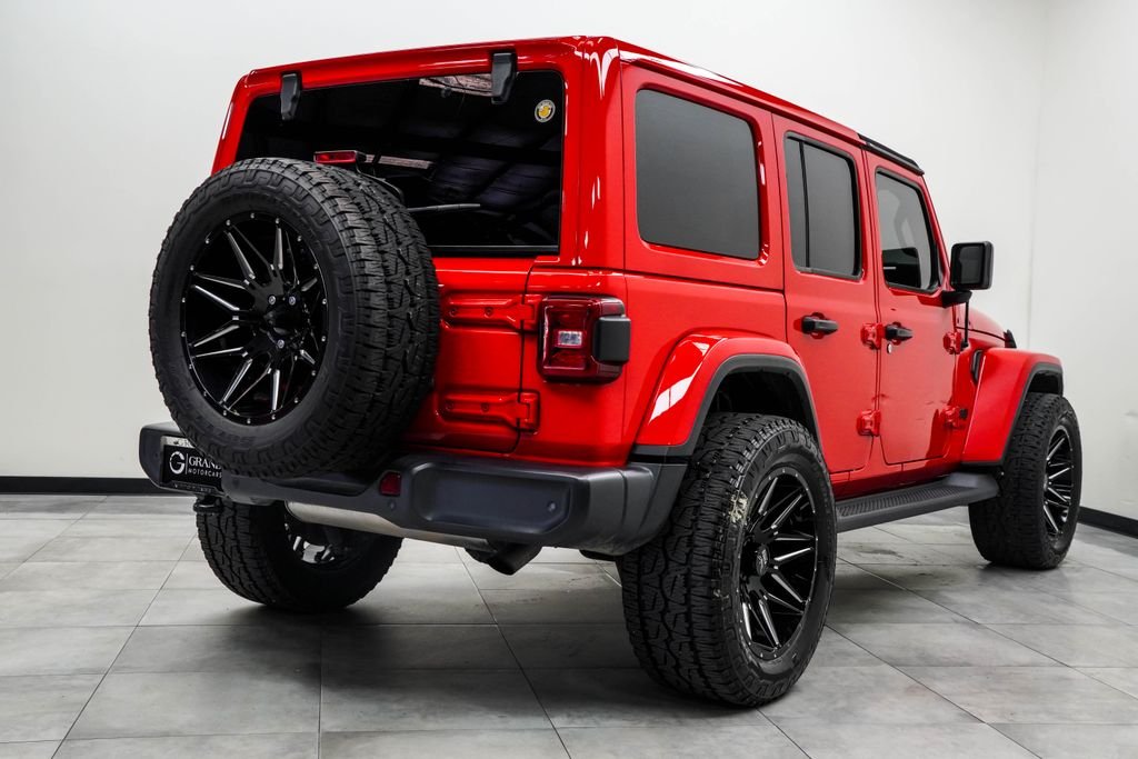 Used 2021 Red Jeep Unlimited Sahara Altitude image 13
