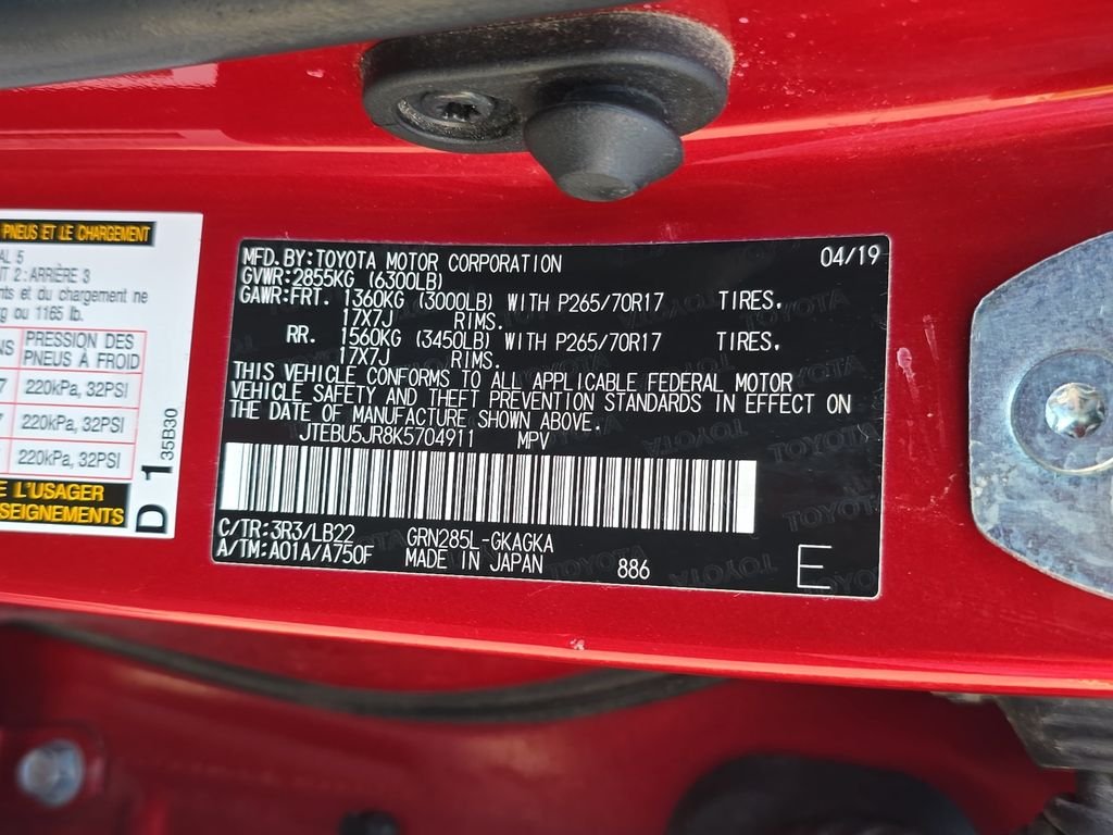 Certified Used 2019 Red Toyota SR5 Premium image 38