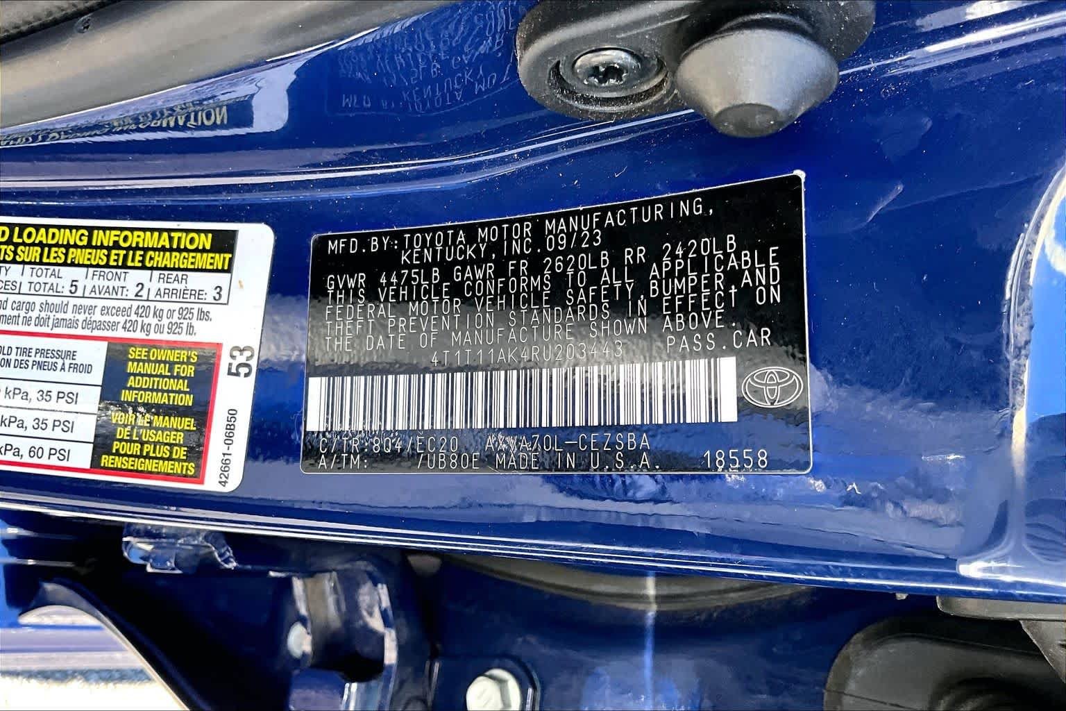 Certified Used 2024 Reservoir Blue Toyota SE Nightshade image 34
