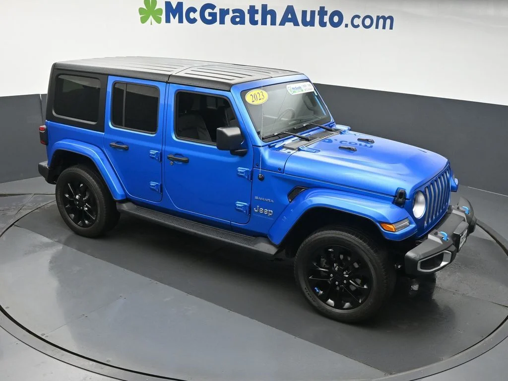 Certified Used 2023 Blue Jeep Sahara 4xe image 4