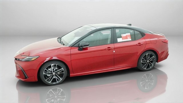 New 2026 Supersonic Red with Midnight Black Metallic roof Toyota XSE image 3