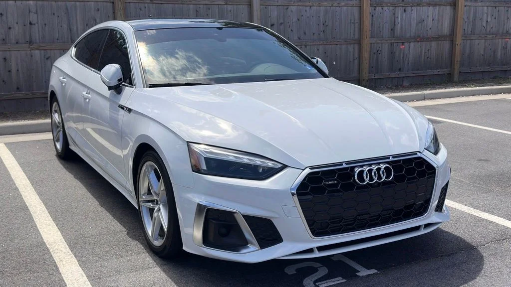 Used 2021 Glacier White Audi 45 S line Premium Plus image 1