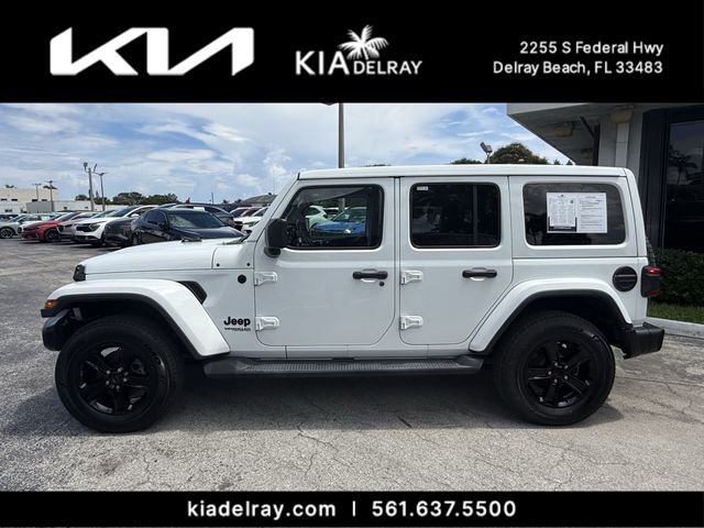 Used 2021 White Jeep Unlimited Sahara Altitude image 5