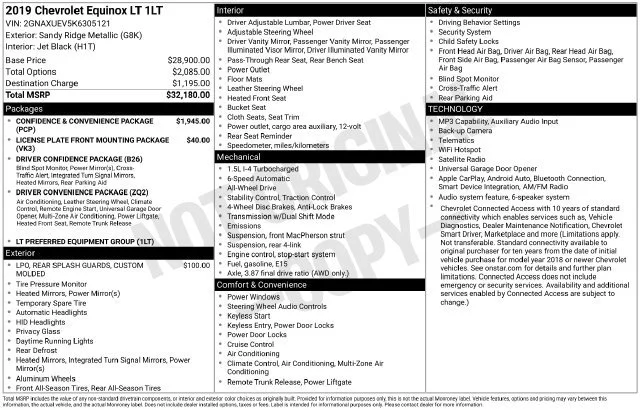 Used 2019 SANDY RIDGE METALLIC Chevrolet LT image 5