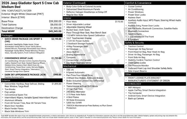 2026 Jeep Gladiator Sport S - Photo 42