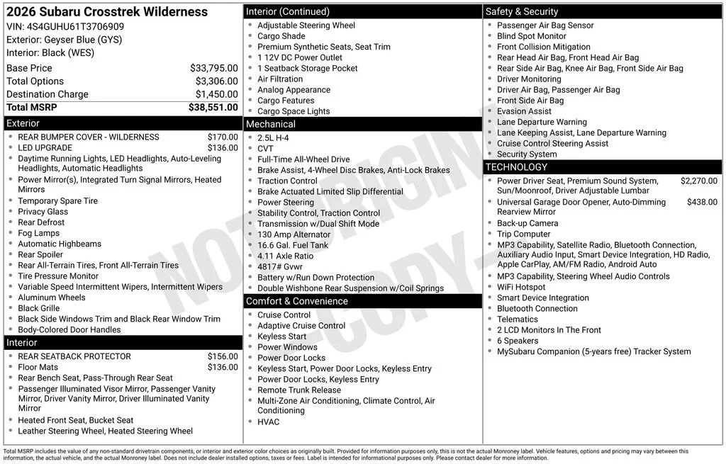 Used 2026 Blue Subaru Wilderness image 10