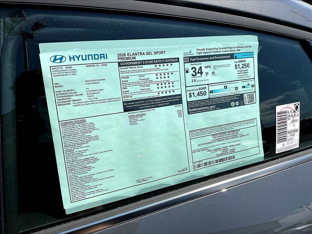 New 2026 Gray Hyundai SEL Sport image 12