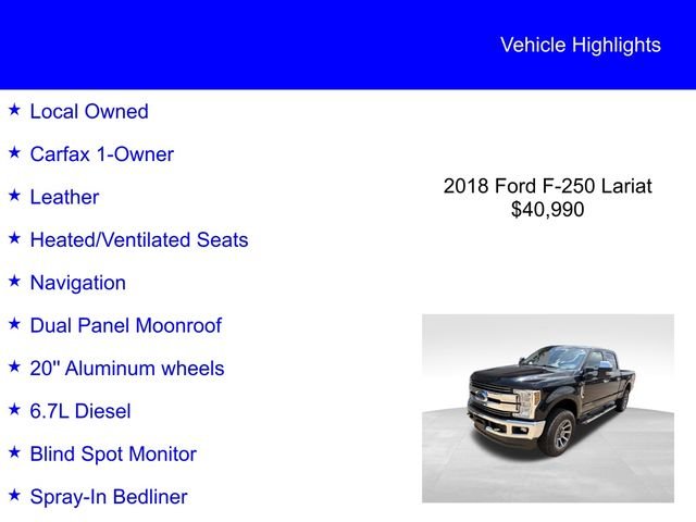 Used 2018 Shadow Black Ford Lariat image 2