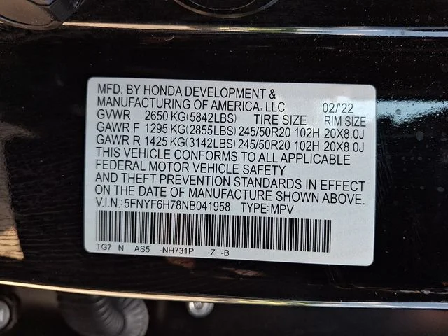 Used 2022 Black Honda Black Edition image 27