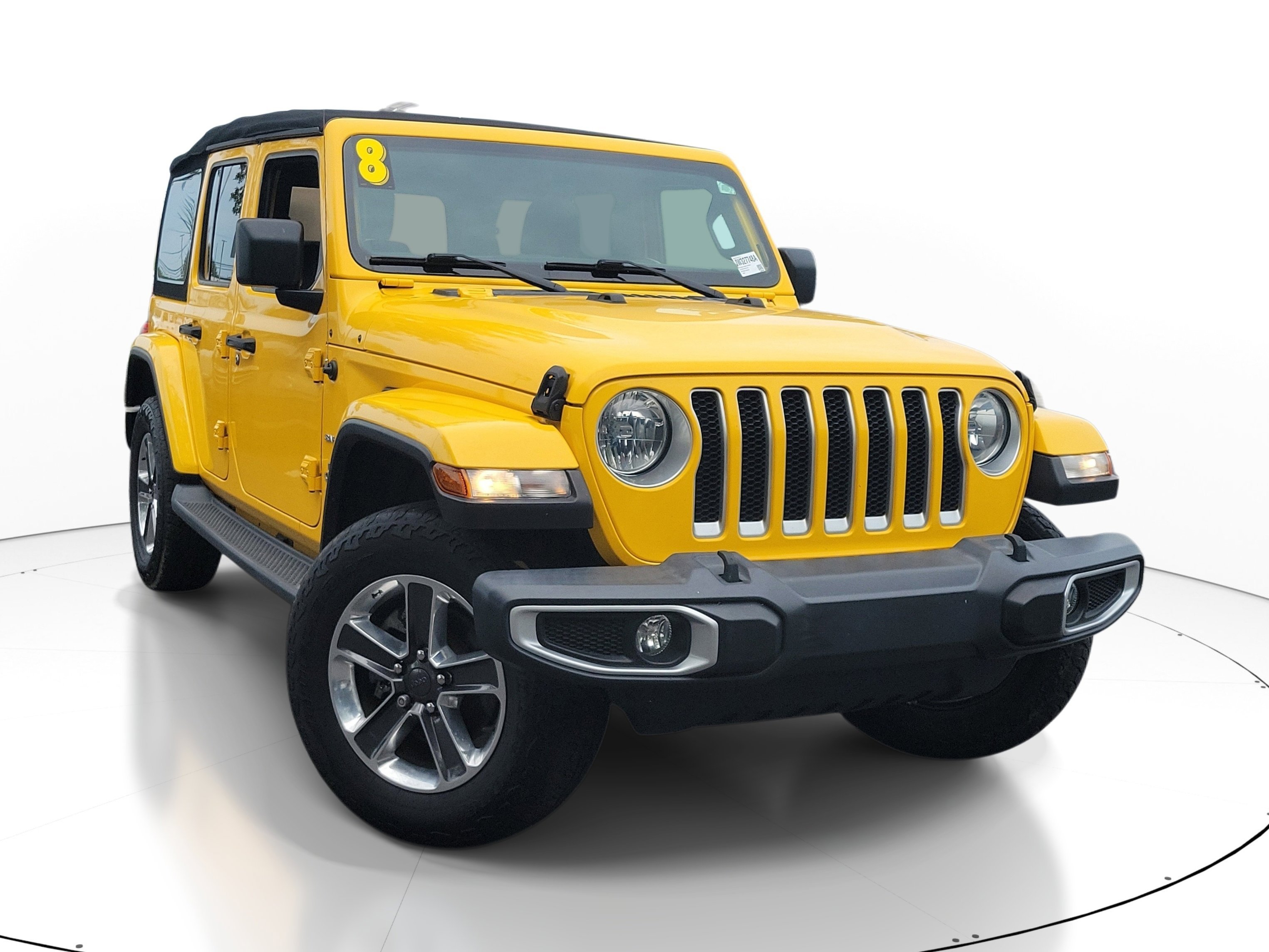 Used 2018 Hellayella Clearcoat Jeep Sahara image 1