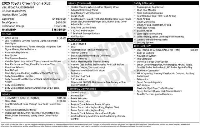 Used 2025 Black Toyota XLE image 33