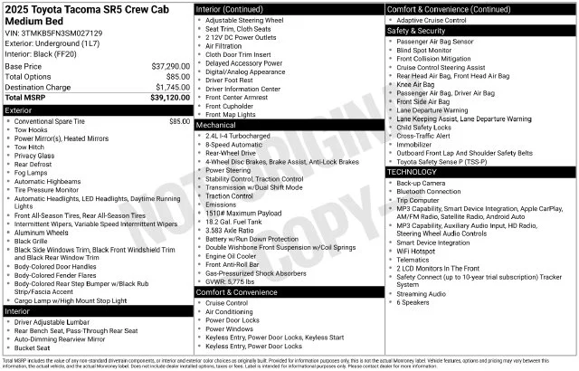Used 2025 Gray Toyota SR5 image 32