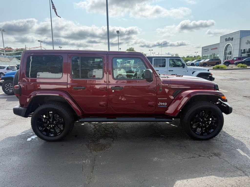 Used 2021 Red Jeep Unlimited Sahara 4xe image 2