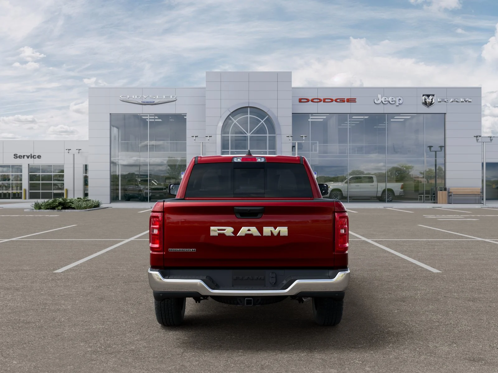 New 2026 Molten Red Pearl-Coat Exterior Paint RAM Big Horn/Lone Star image 7