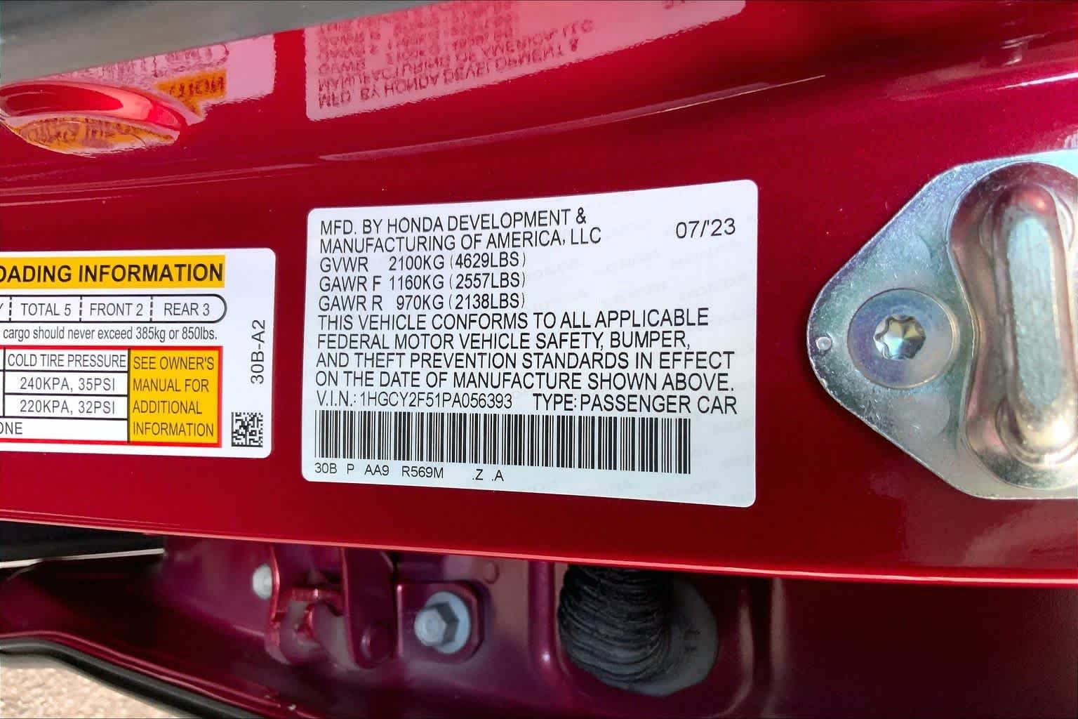 Used 2023 Radiant Red Metallic Honda Sport image 34