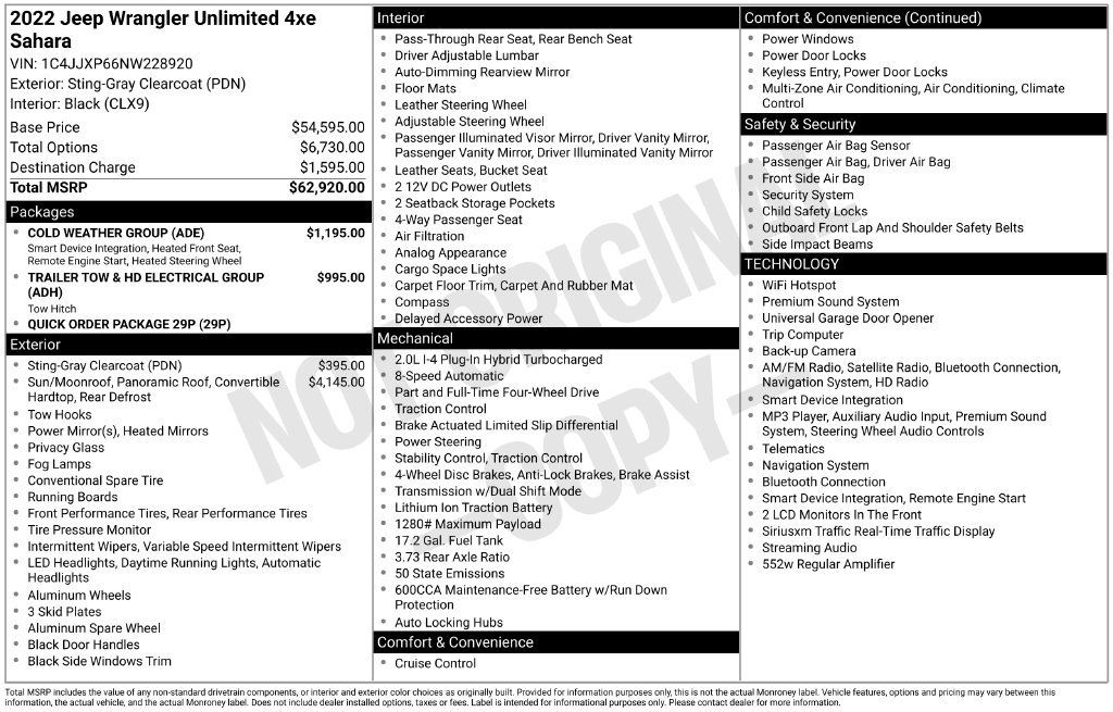 Used 2022 Gray Jeep Unlimited Sahara 4xe image 11
