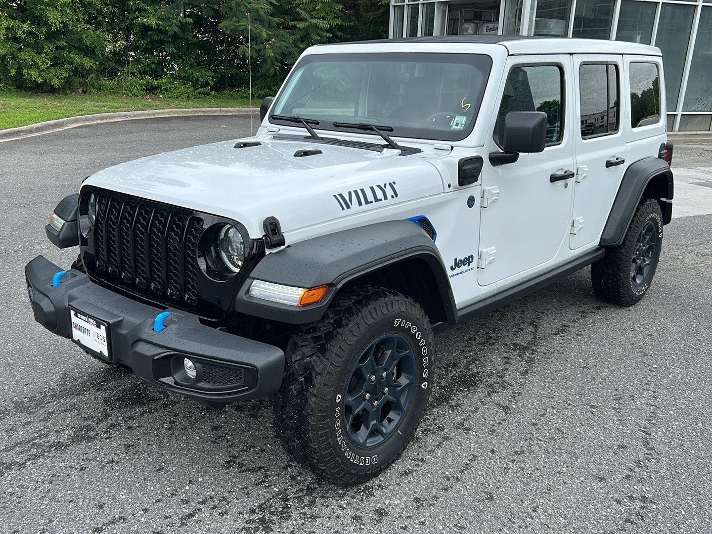 Used 2023 Bright White Clearcoat Jeep Willys *One Touch Top* image 1