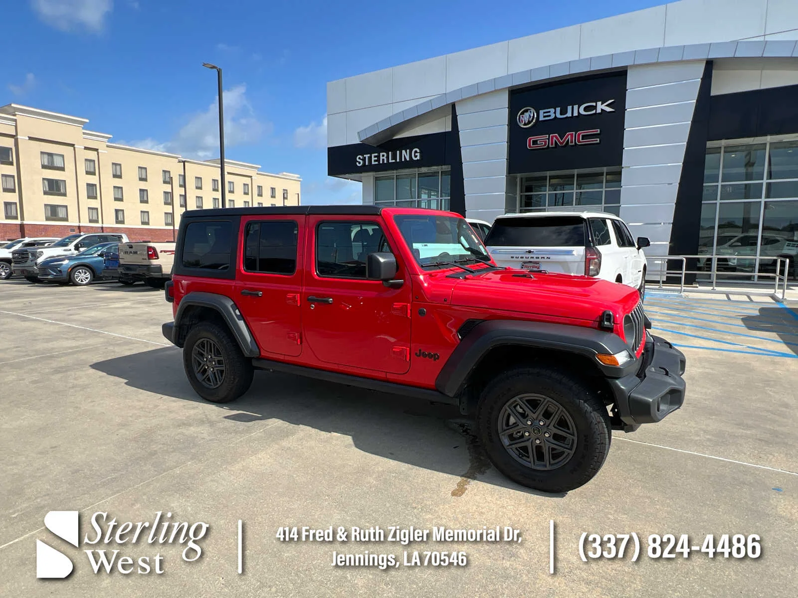 Used 2025 Firecracker Red C Jeep Sport S image 1