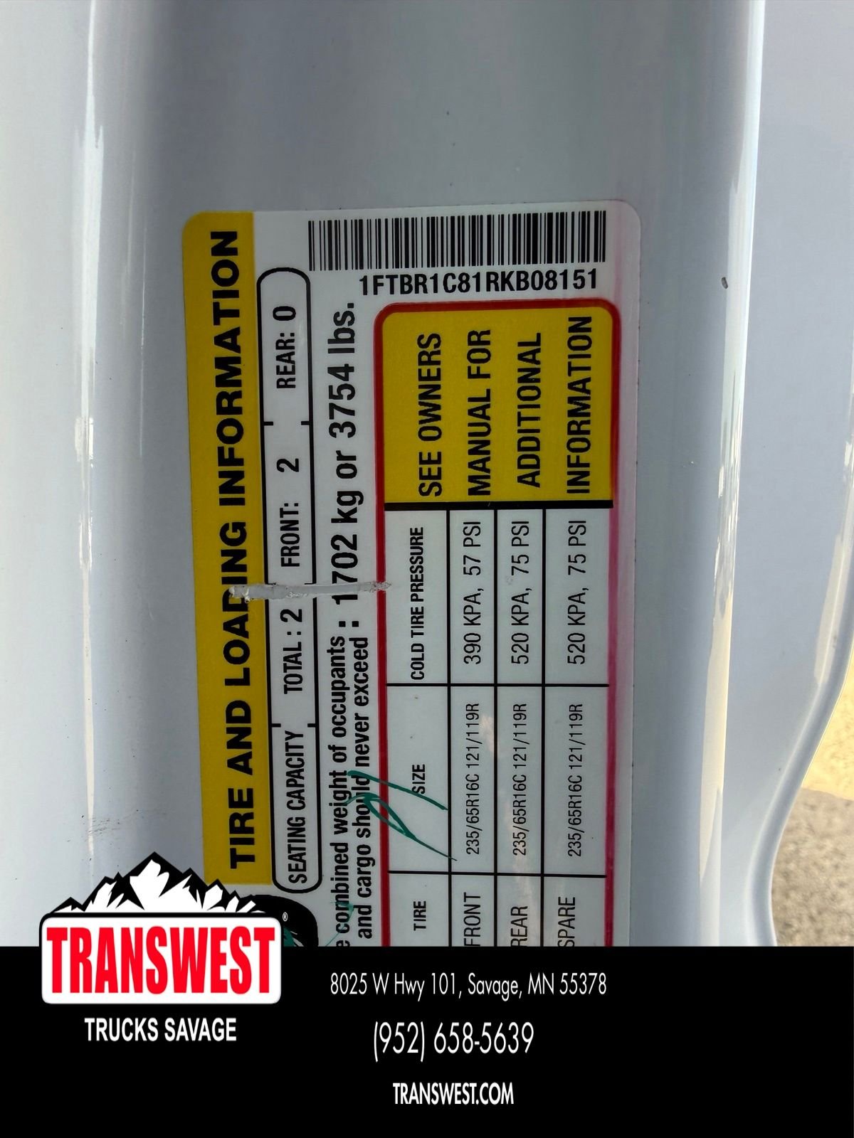 Used 2024 White Ford Base image 19