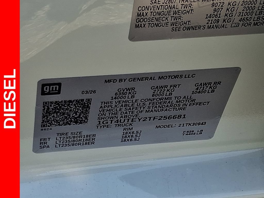 New 2026 Summit White GMC SLE DRW image 11