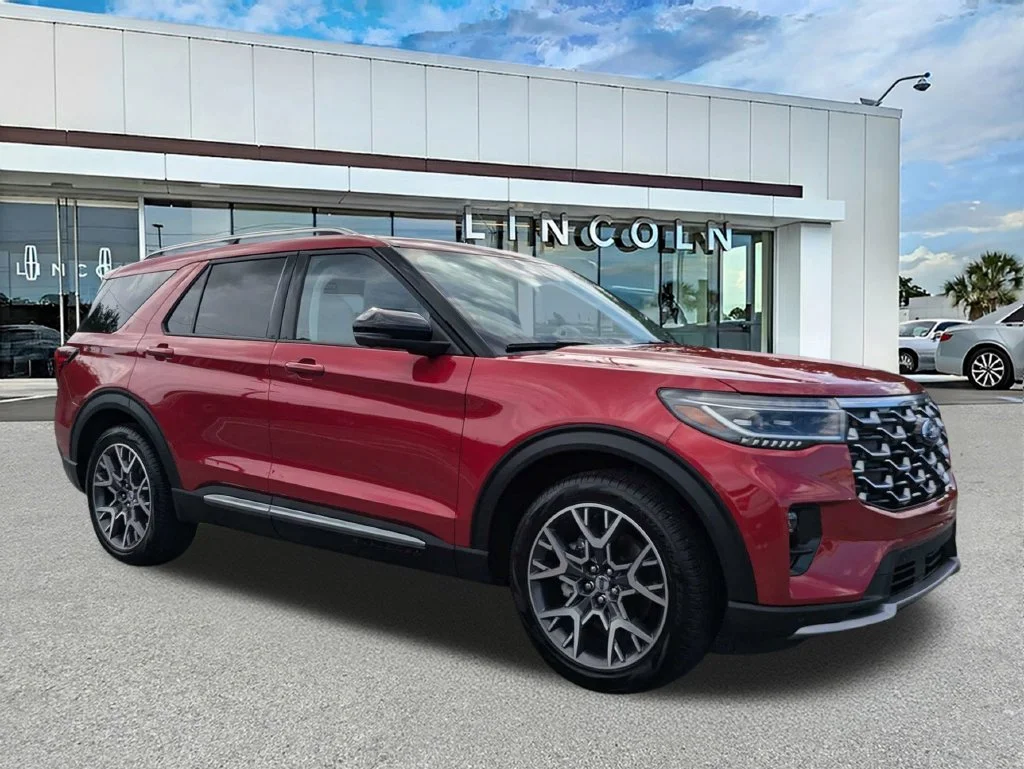 Certified Used 2025 Rapid Red Metallic Tinted Clearcoat Ford Platinum image 1