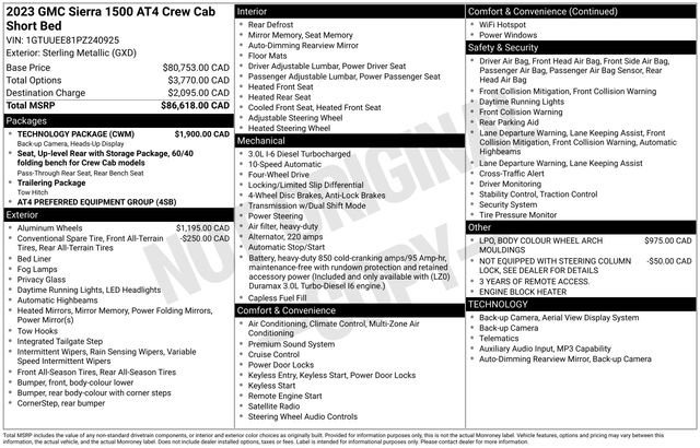Used 2023 Silver GMC AT4 image 32