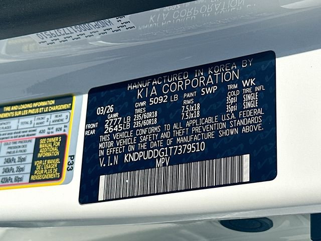 New 2026 Snow White Pearl Kia S image 31