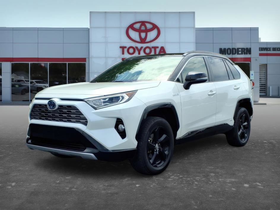 Used 2021 Blizzard Pearl/Midnight Black Metallic Toyota Hybrid XSE image 1