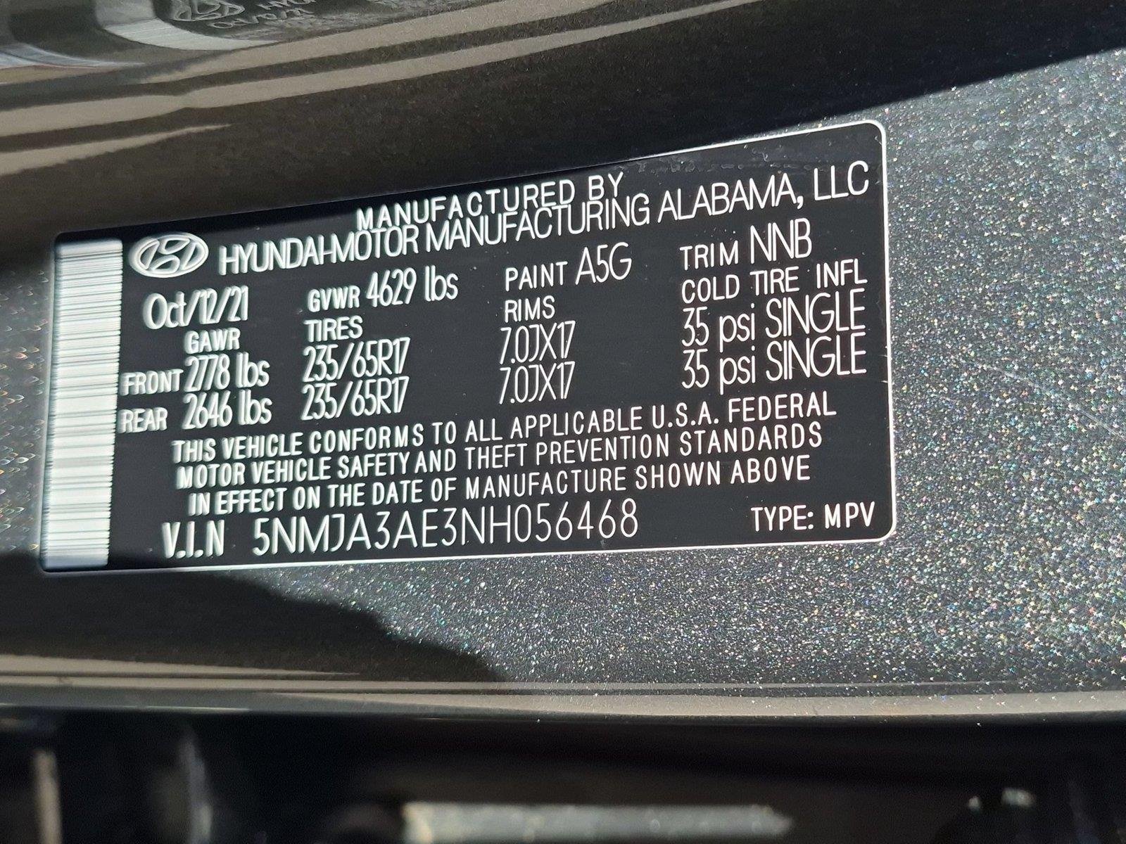Used 2022 Amazon Gray Hyundai SE image 36