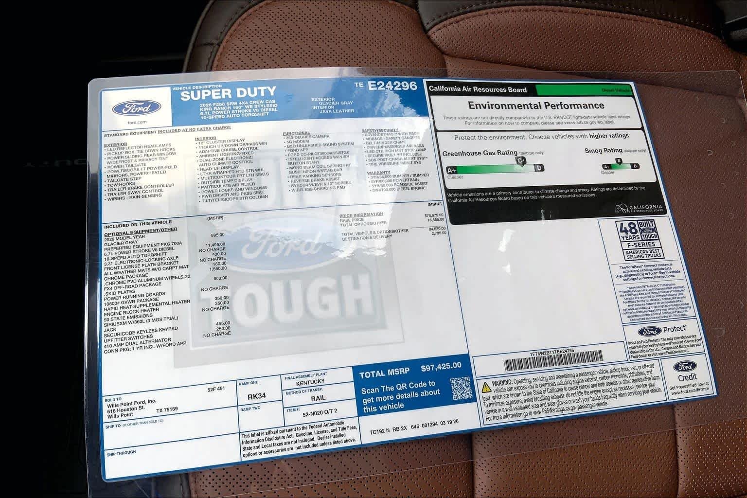 New 2026 Glacier Gray Metallic Tri-Coat Ford F-250® King Ranch® image 19